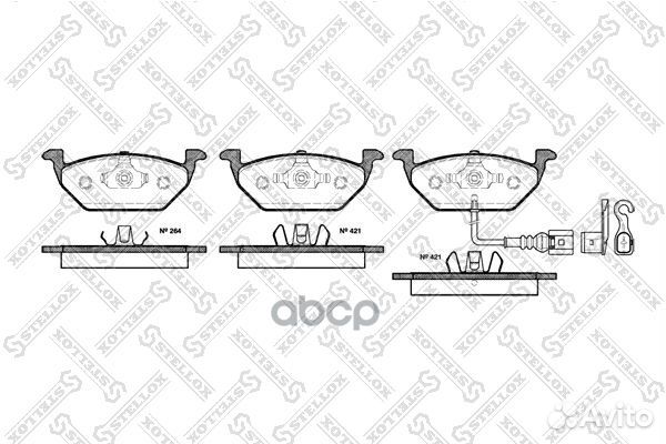 644 021B-SX колодки дисковые п. Audi A3 1.6-1