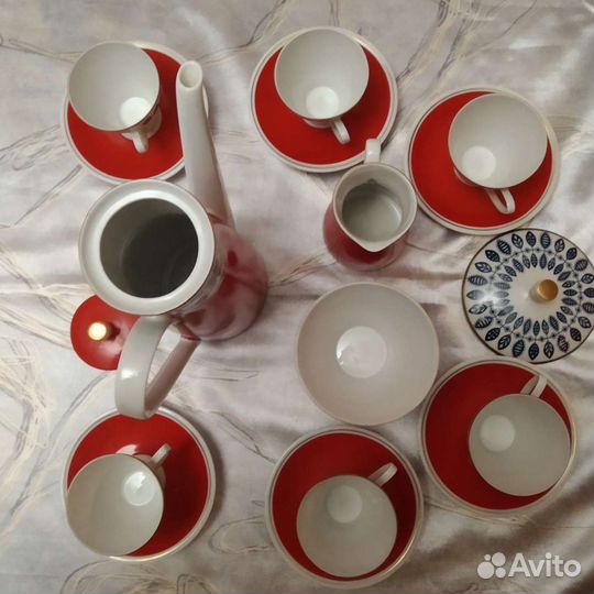 Кофейный сервиз гдр на 6 персон