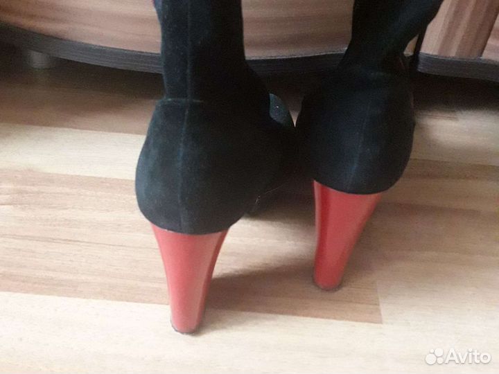 Сапоги натуральная замша