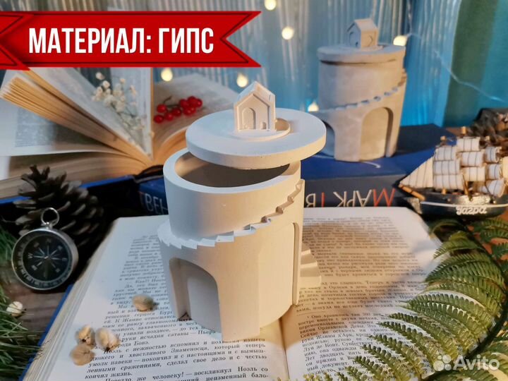 Кашпо подсвечник из гипса