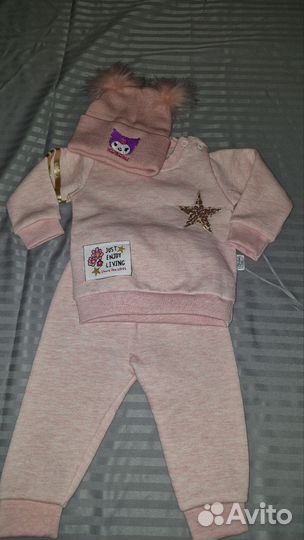 Зимний костюм для девочки 80 новый