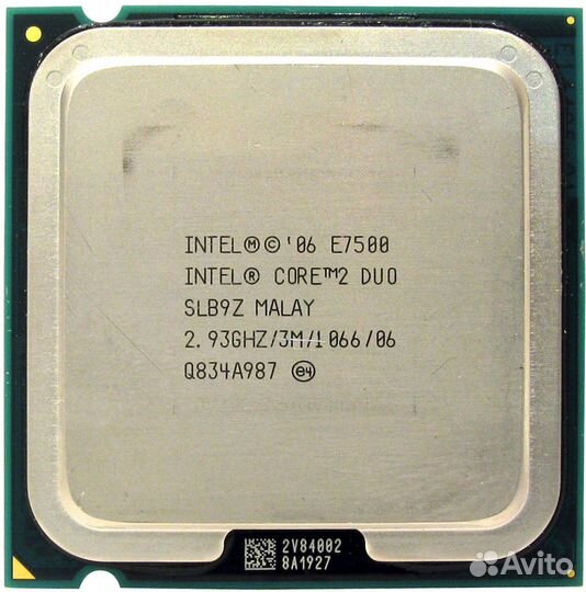 Процессор Intel Core2 Duo E6550 E7500 E5500