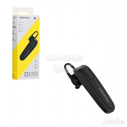 Bluetooth гарнитура (моно) Borofone BC21, чёрный
