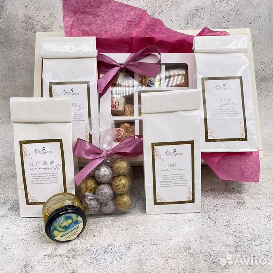 Подарок 13 видов чая с мёдом и шоколадом