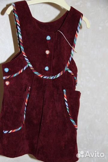 Сарафан для девочки из мягкого вельвета