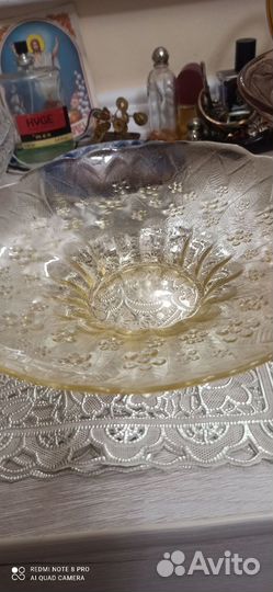 Ваза на ножке СССР, цветное, редкая