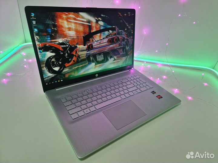 Ноутбук HP Ryzen 5 16Gb SSD 512Gb IPS FHD 17.3
