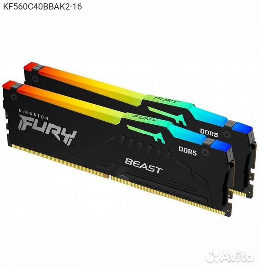 Комплект памяти Kingston fury Beast RGB 16GB dimm