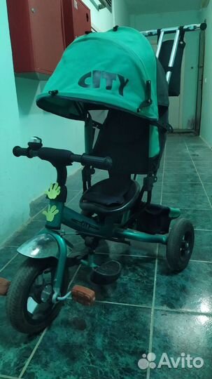 Детский велосипед с ручкой бу