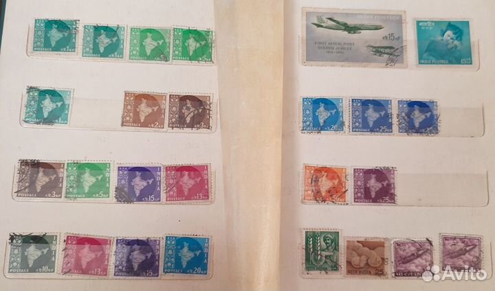 Альбом с марками стран Азии, не частые
