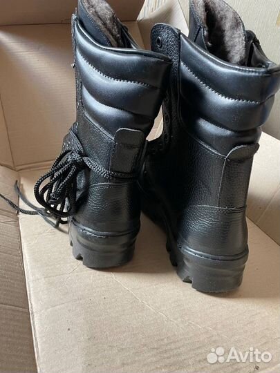 Берцы зимние кожанные с подкладкой