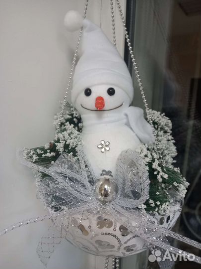 Новогодний декор Снеговик