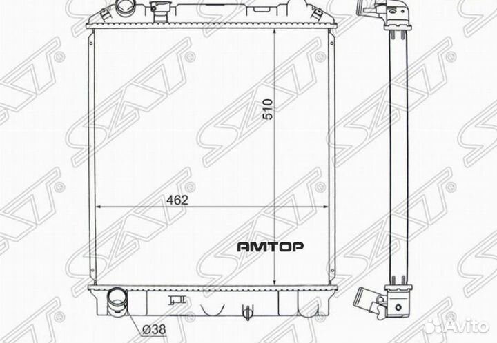 SAT IS0002-1 Радиатор Isuzu ELF NPR 93-06 / Mazda