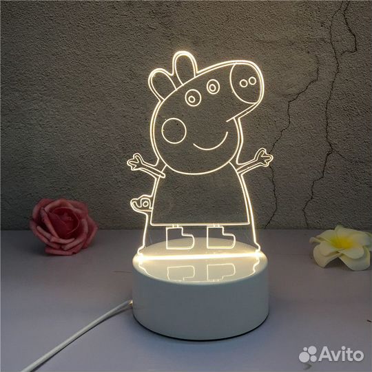 3D светильник из оргстекла