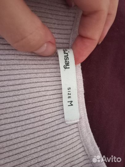 Женский кроп-топ с длинным рукавом в рубчик SinSay