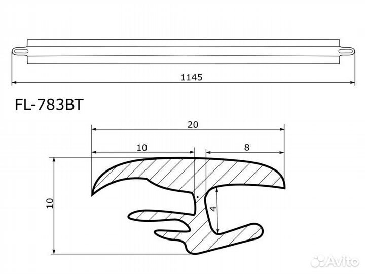 Молдинг лобового стекла (Сверху) Subaru Legacy 93