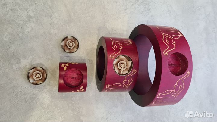 Подсвечник деревянный