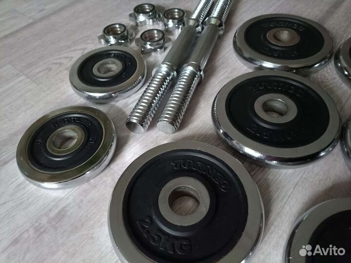 Гантели 20 кг Хромированные