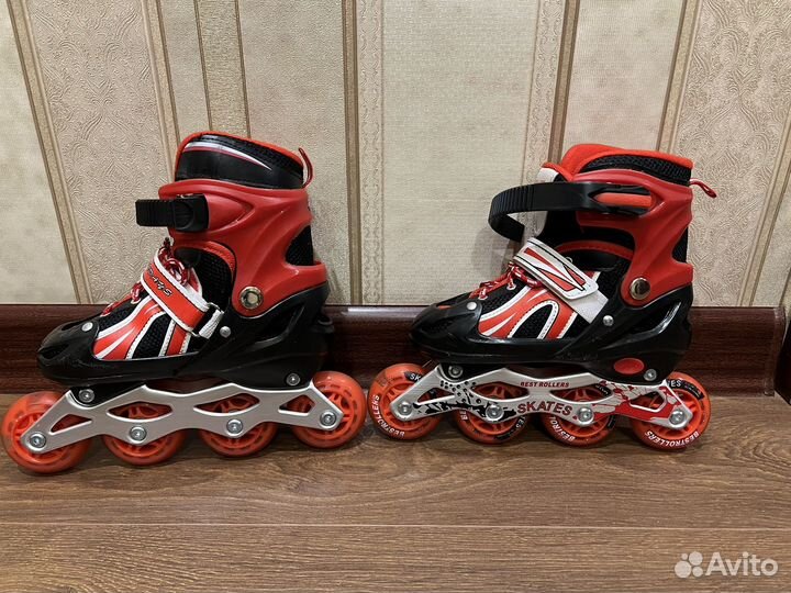 Ролики детские раздвижные размер 34-37