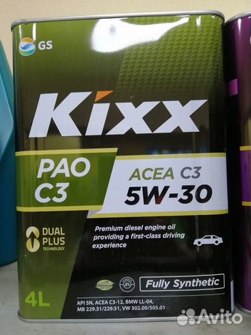 Масло мотор.kixx PAO 5w30 SN/CF C3 4л синт