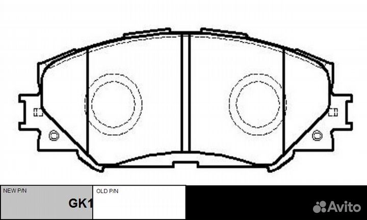 Колодки тормозные CTR GK1062