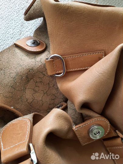 Сумка натуральная кожа бежевая