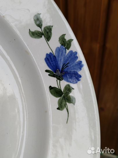 Тарелка старинная фарфор