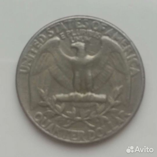 Монета Liberty quarter dollar 1965