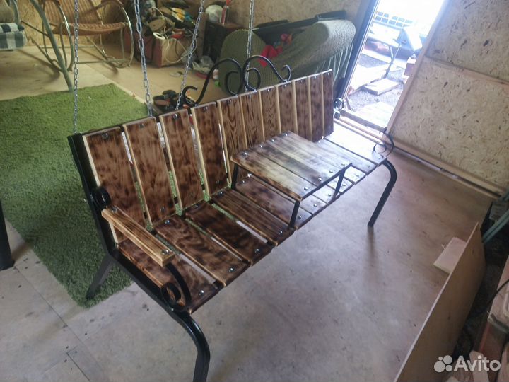 Лавка садовая со спинкой