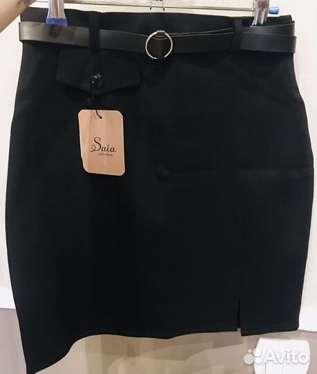 Юбка женская мини черная р-р 44
