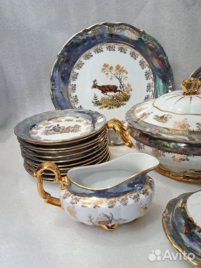 Сервиз столовый Охота Зеленая Epiag, попредметно