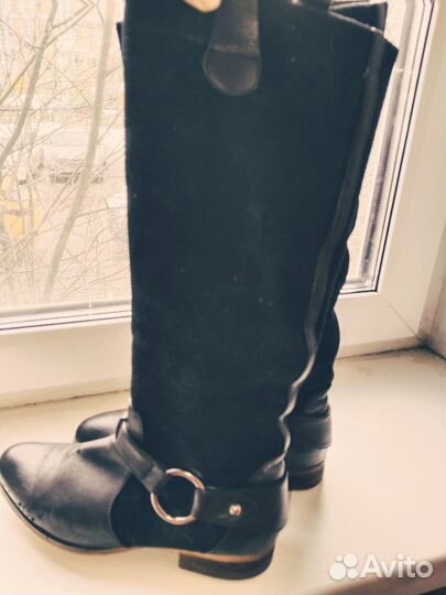 Сапоги женские зимние 36-37 натуральная кожа
