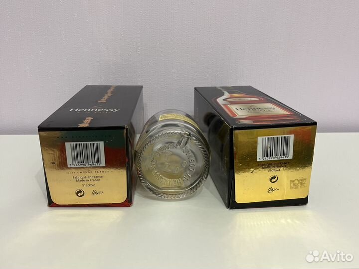 Бутылка и коробка из-под Hennessy vsop 0,7 литр