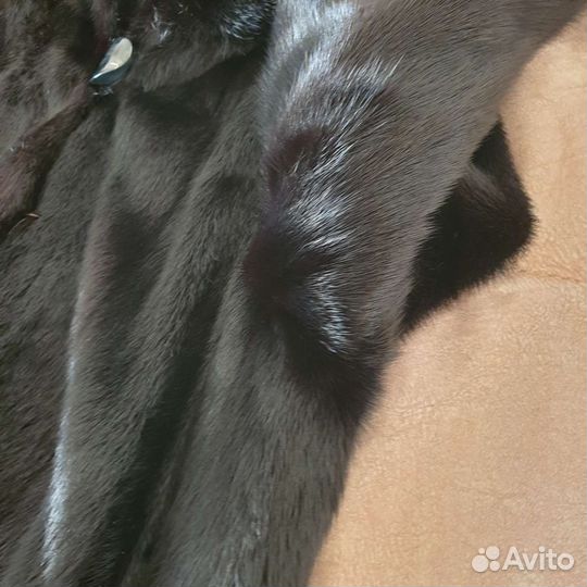 Шуба норка с капюшоном