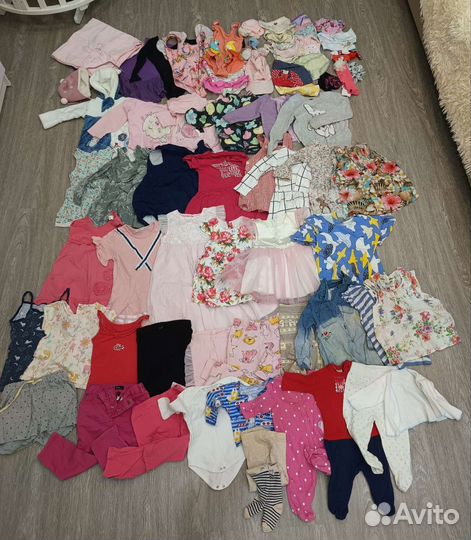 Пакет вещей от 0 до 6 лет для девочки