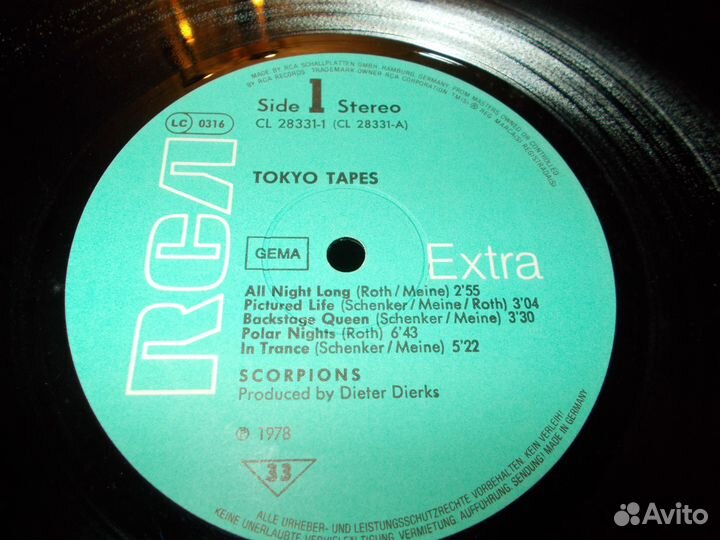 Винил scorpions -tokio tapes,Германия 2LP