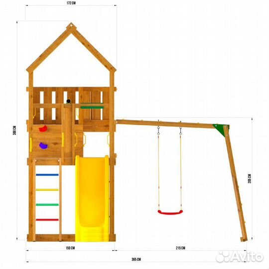 Детский деревянный городок Jungle Gym JP5 