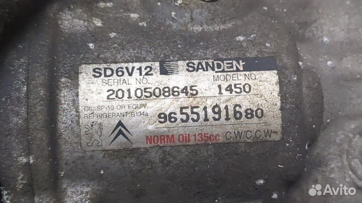 Компрессор кондиционера Citroen C3, 2006