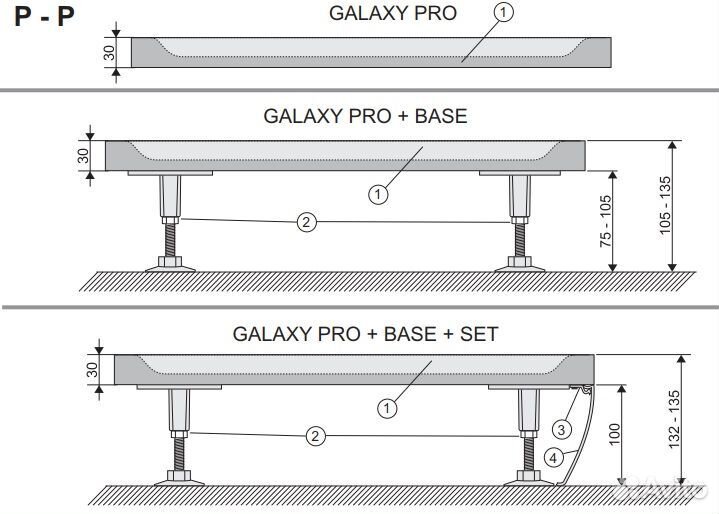 Душевой поддон из литого мрамора Ravak Galaxy Pers