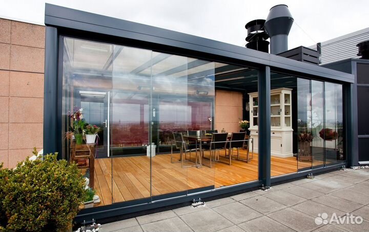 Двери алюминиевые входные раздвижные