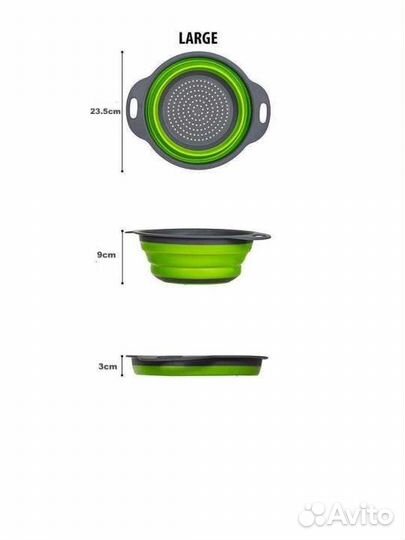 Новый Силиконовый дуршлаг Силиконовая посуда