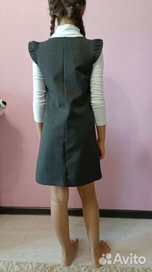 Сарафан школьный серый 134