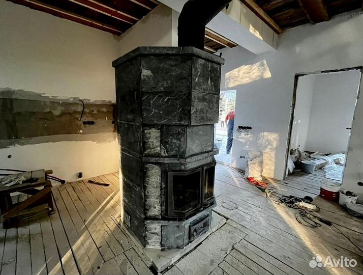 Печь из вулканического камня