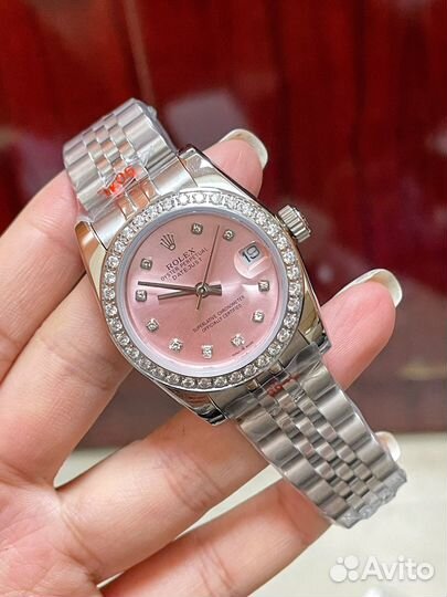 Часы Rolex Datejust 31 mm женские розовый цифербла