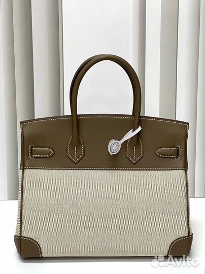 Сумка Hermes birkin 30 Swift and Toile Quadrille