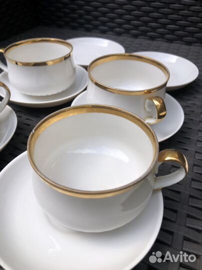 Чашки Дулёво фарфор тонкий