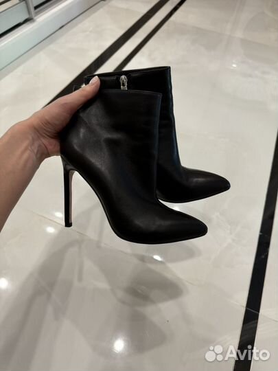 Ботильоны натуральная кожа черные 37
