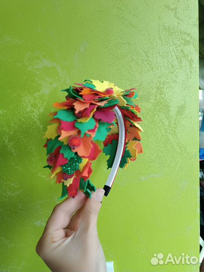 Ободок для волос осень. Осенние листья