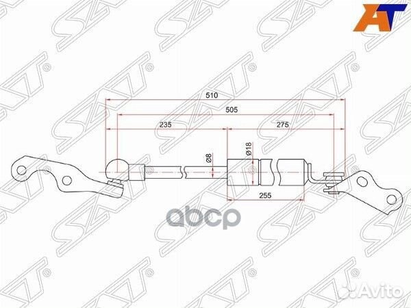 Амортизатор задней двери toyota vitz 99-05 RH S