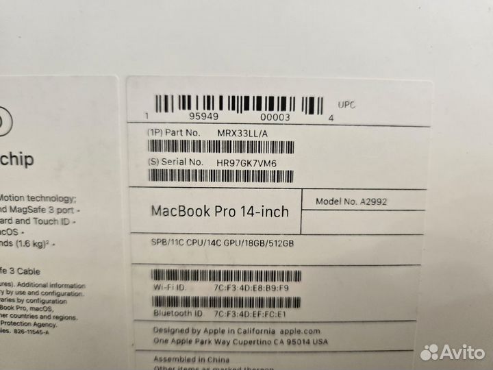 Apple Macbook Pro 14 M3 Pro 18/512Gb Space Black